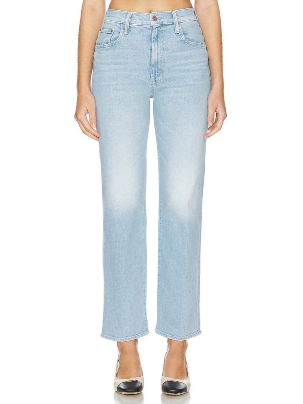 NWT Mother Superior Rambler Zip Flood in Cherie Cherie Wide Crop Jeans 28